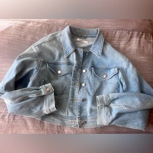 Good American cropped Denim Jacket, size 5